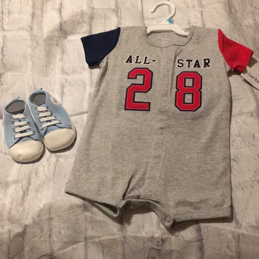 Sneakers & Romper 6 Mos NWT - Picture 1 of 8